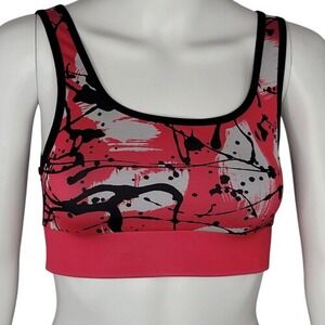COR‎ Splatter Print Scoop Neck Sports Bra